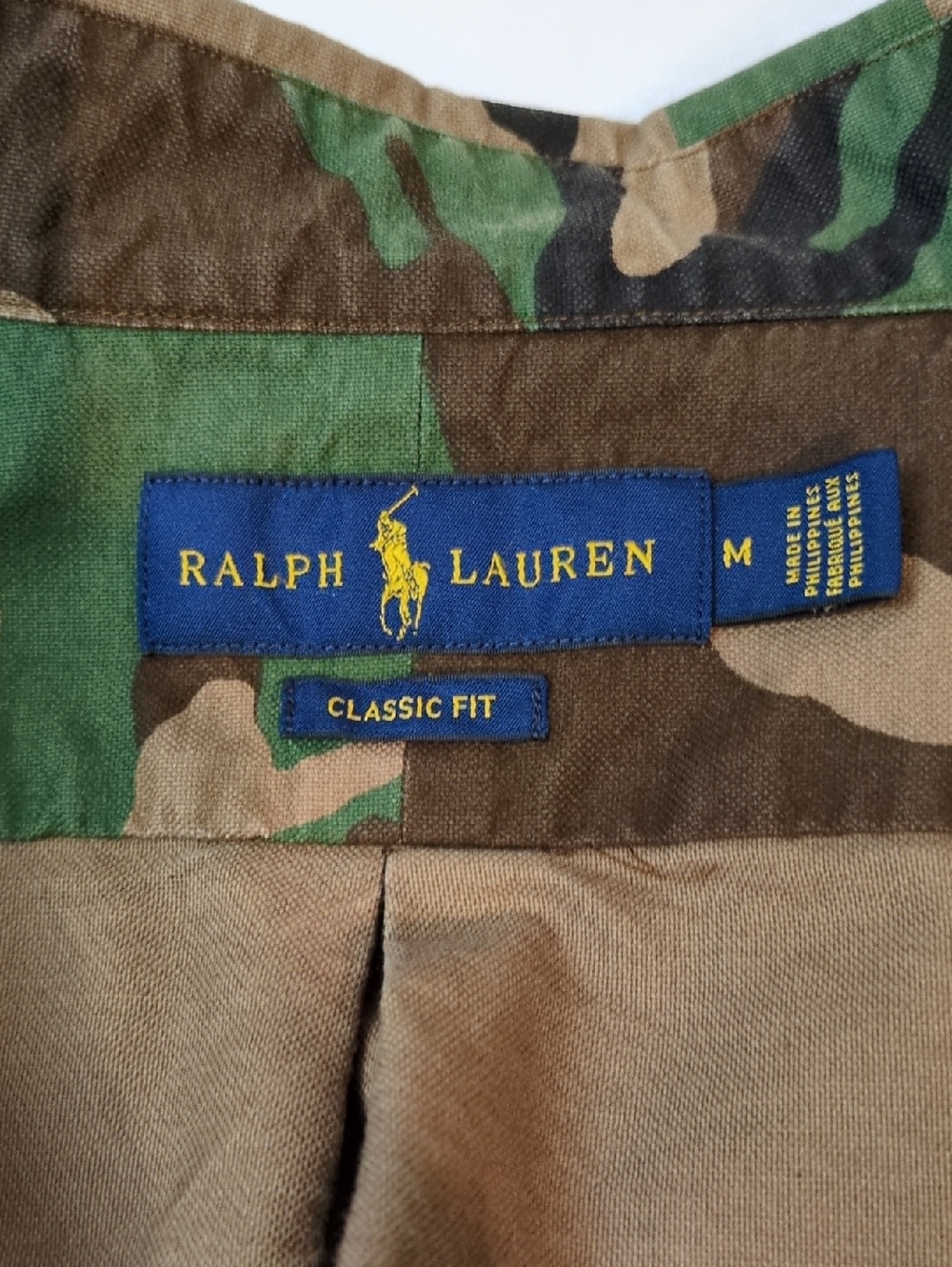 Ralph Lauren Camo Button Down LS Shirt Medium - Picture 4 of 13